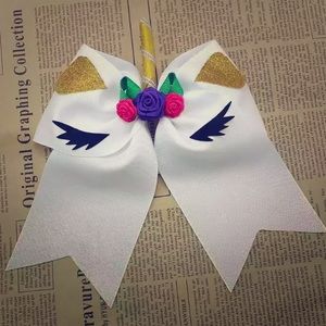 Unicorn cheer bow